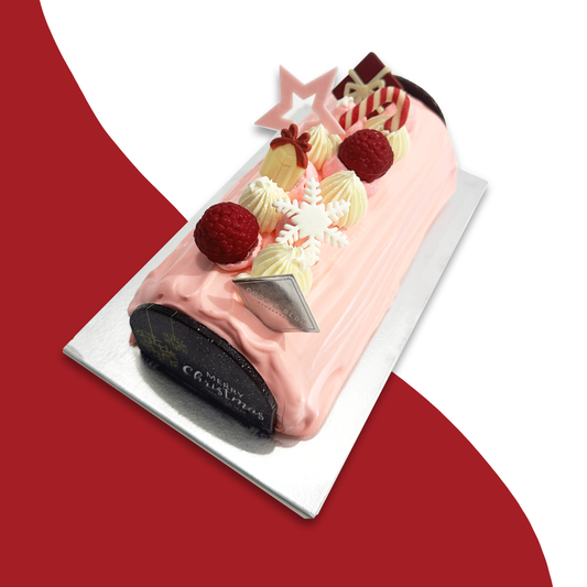 Christmas Special: Lychee Raspberry Yule Logcake