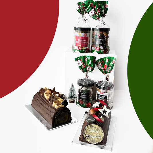 Christmas Special: 2 Logcakes & 4 Cookie Jars Set of Choice (U.P $252)