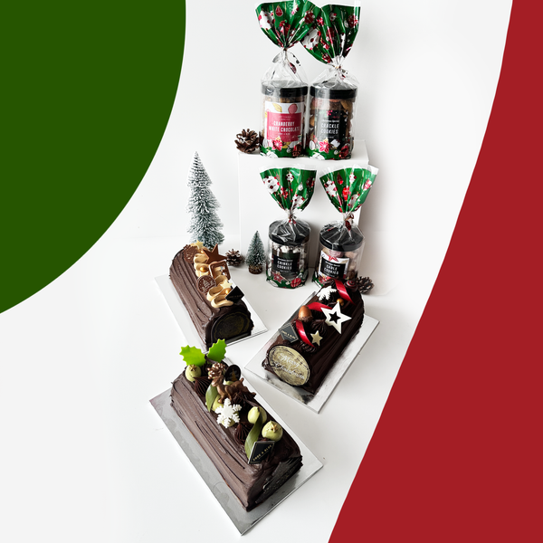 Christmas Special: 3 Logcakes & 4 Cookie Jars Set of Choice (U.P $320)