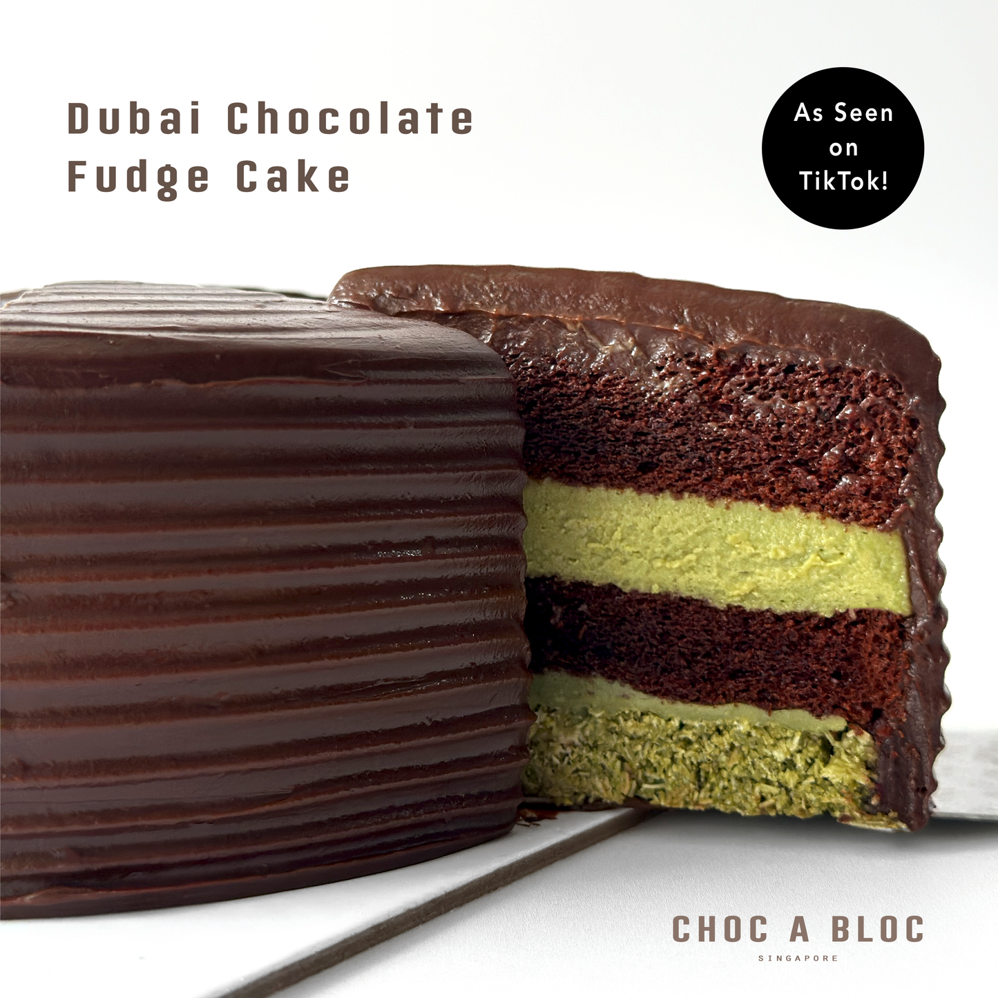 Dubai Chocolate Fudge Cake
